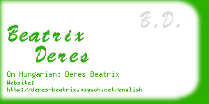 beatrix deres business card